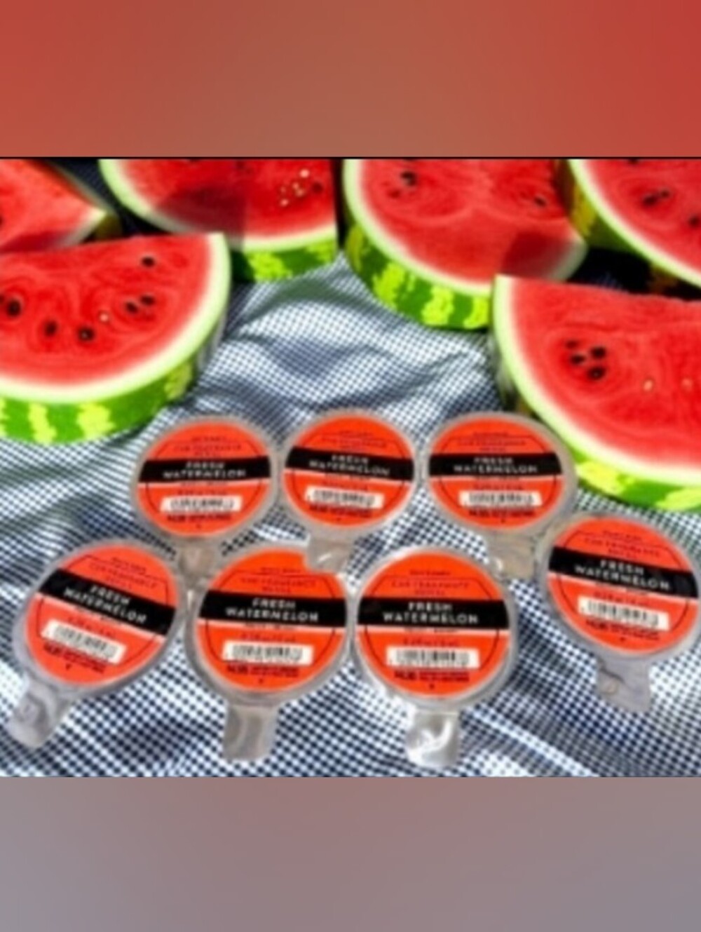 7 Bath And Body Works Fresh Watermelon Scentportable Car Refills - New!